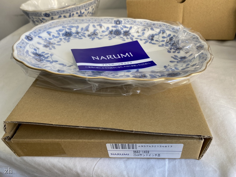 【60】 日本 narumi 鸣海 9682-24426 17件米兰蓝餐具套装