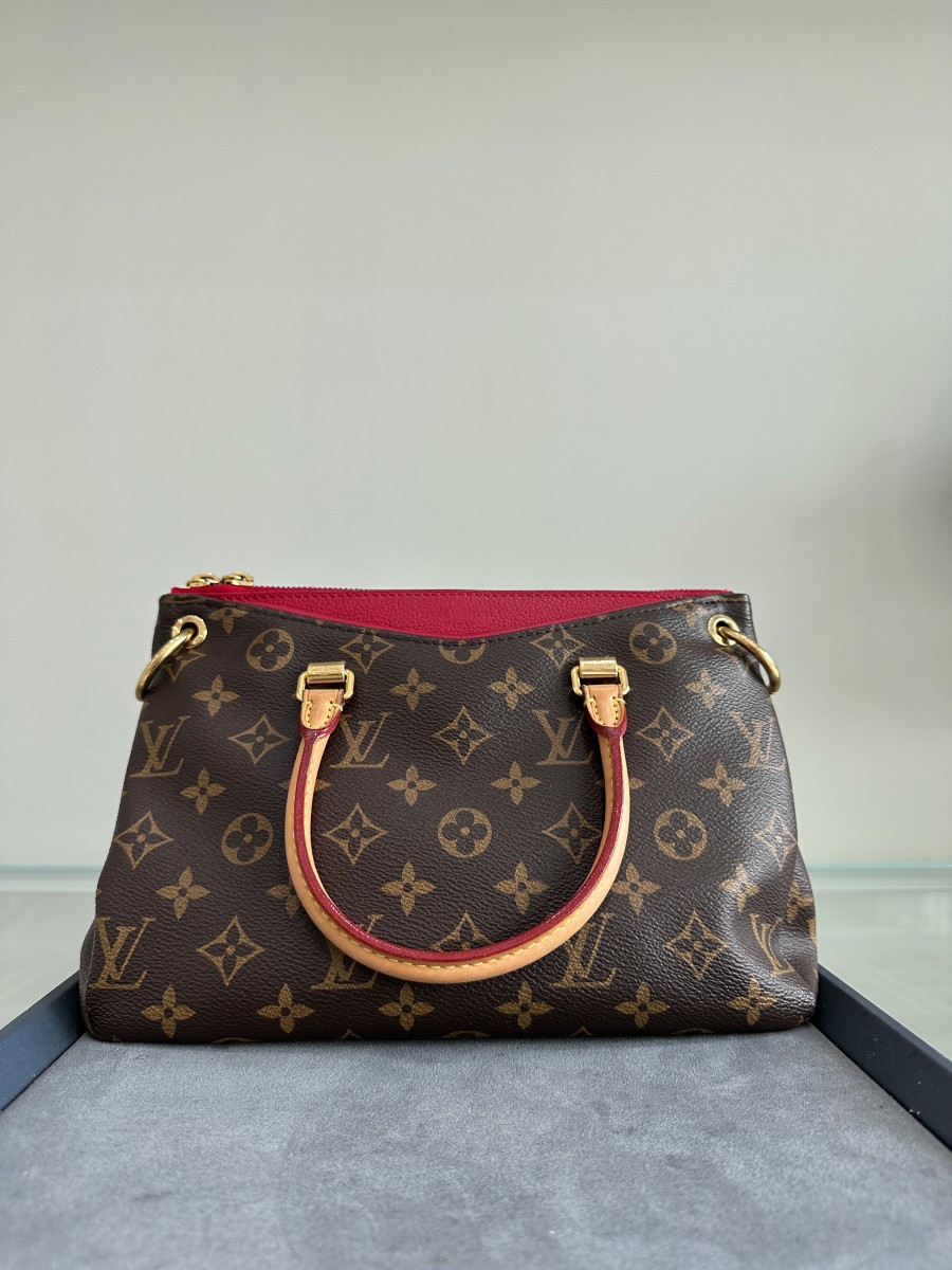 路易威登louis vuitton pallas托特包经典老花帆布单肩斜挎包 女款